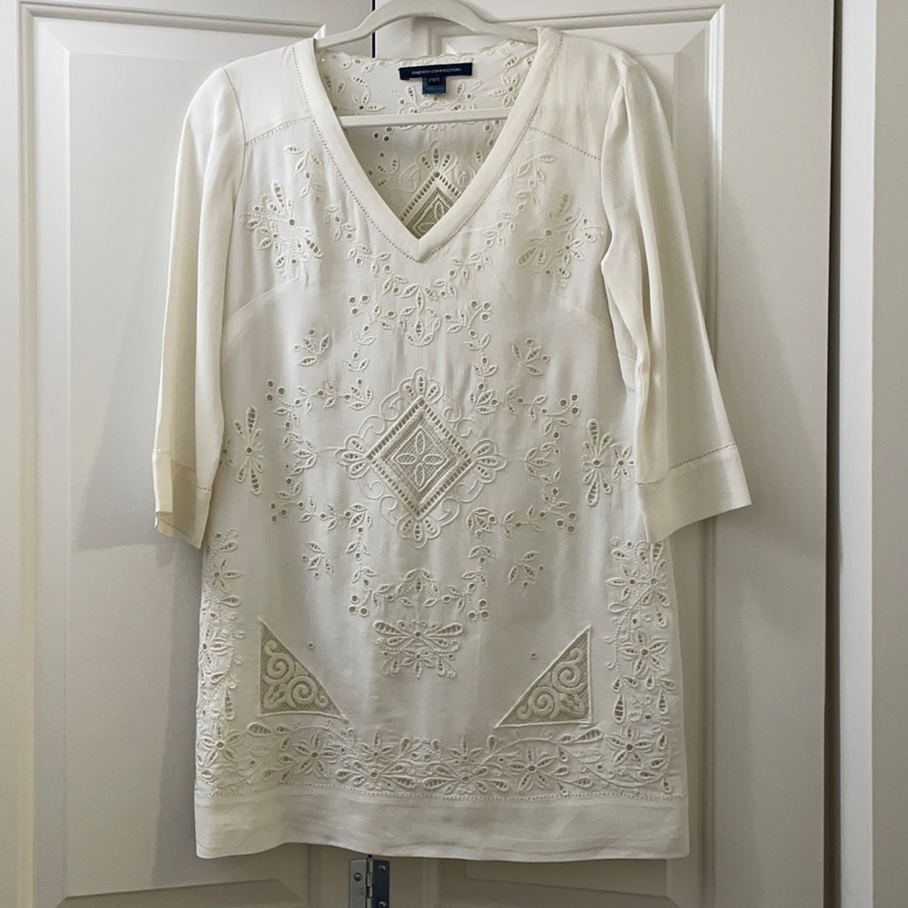 French connection white mini dress
